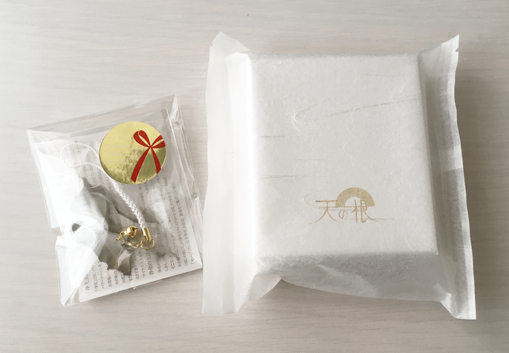 パワーストーンブレスレットの綺麗な包装の写真