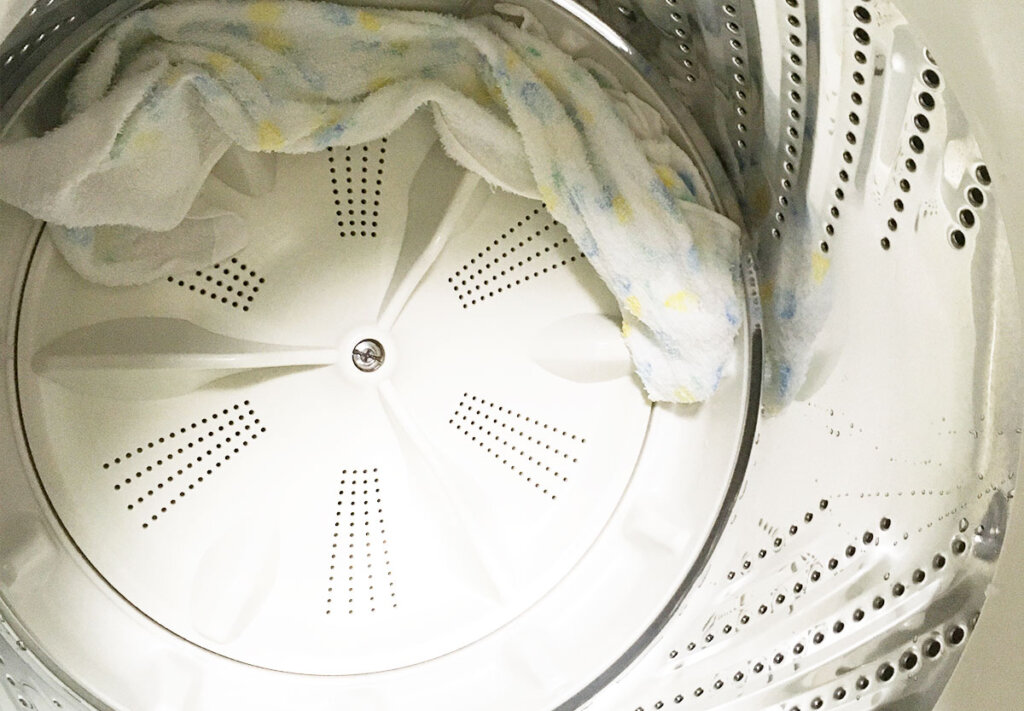 洗濯機の掃除を終えたときの写真