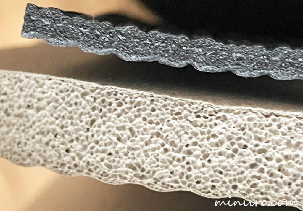 ヨガマット厚みを比べた写真